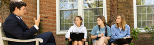 Independent School Summit NJ | Catholic Private Middle School | Students Talking Outside