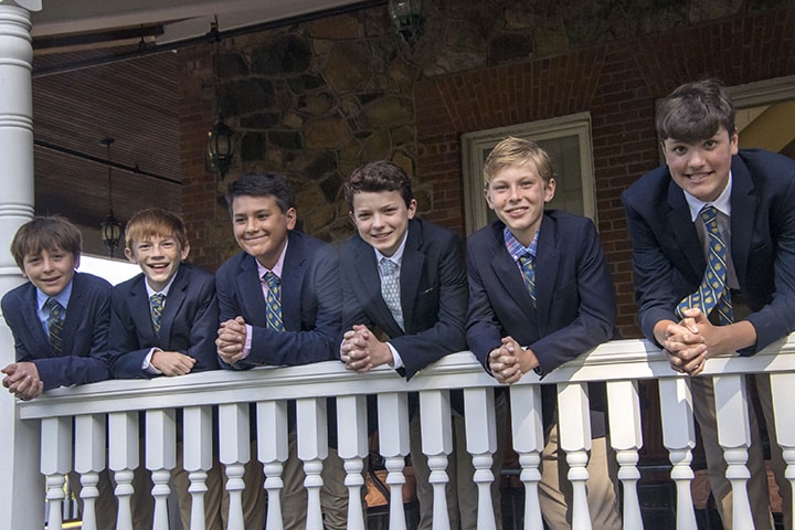 Independent School Summit NJ | Catholic Private School | Middle School Boys on Balcony