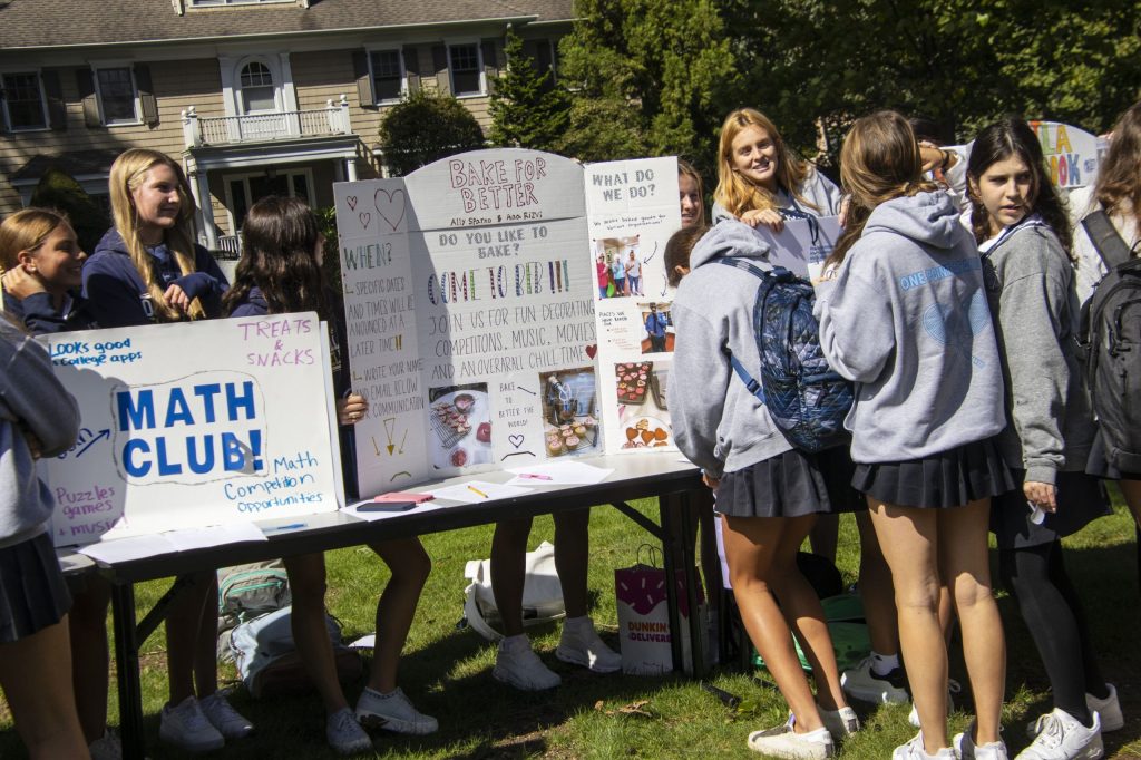 Students promoting their clubs